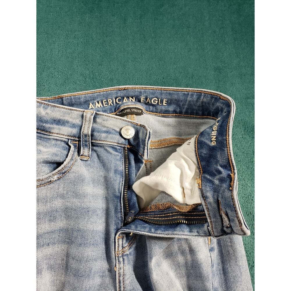 American Eagle Jeans Size 00 Womens Blue Denim Stretch Pants High Rise Jegging - Picture 6 of 14